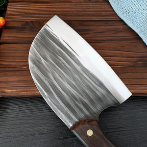 Cuchillo de Cocina Tradicional para Exteriores, Forjado a Mano, de Acero Revestido, con Cabeza Redonda, para Carnicero/Picador, de Metal - Product Image 3