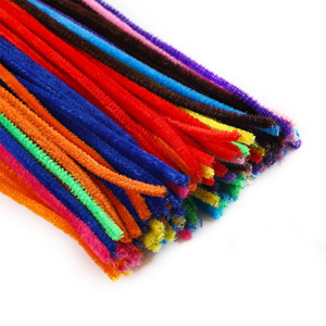 Diferentes colores, 6mm, 100 Uds., palos suaves peludos, limpiador de tuberías artesanales, tallos de chenilla, alambre torcido, palos de felpa para manualidades de chico DIY - Product Image 2