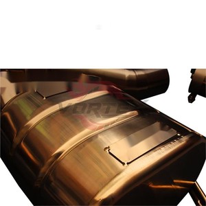 Échappement Catback Vortex Titanium Gold à valves pour VW Golf 7R MK7 2.0T avec double silencieux et embouts centraux dorés, systèmes de tuyauterie - Product Image 6