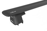 Kit de barres de toit universelles en alliage d'aluminium de haute qualité et durables de 145 cm avec 4 types de plaques de fixation pour véhicules à toit nu