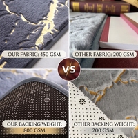 Tapis rond classique en fausse fourrure à poils ras, antidérapant, lisse et doux, fabriqué à la machine pour salon