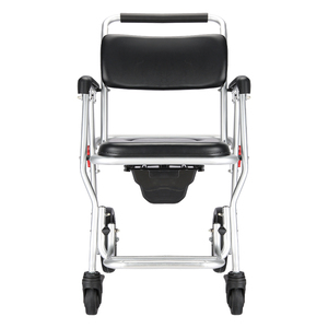 <span class=keywords><strong>Silla</strong></span> de Inodoro Plegable de Aluminio con <span class=keywords><strong>Ruedas</strong></span>, Ligera y Portátil, <span class=keywords><strong>Silla</strong></span> de <span class=keywords><strong>Ducha</strong></span> con Capacidad de 150 kg para Ancianos/Personas con Discapacidad FUSHIDE FST7813 - Product Image 4