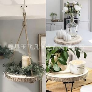แผ่นไม้กลมทำจากไม้เพาโลเนียสีธรรมชาติสำหรับตกแต่งบ้านและงานฝีมือ - Product Image 3