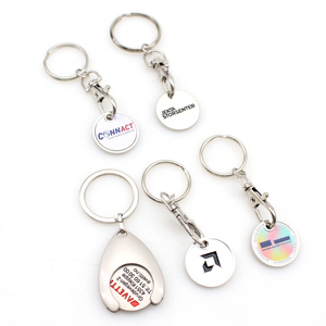 Porte-clés de jeton de chariot de logo 3D personnalisé du fabricant chinois Porte-monnaie imprimé UV pour le shopping - Product Image 1