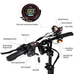Scooter Eléctrico TOURSOR E5B de Doble Motor, 90KM/H, 60V40AH, Largo Alcance, Entrega Rápida desde Almacén en la UE - Product Image 3
