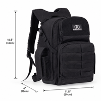 Mochila Táctica OEM ODM, Mochila de Tiro con Sistema MOLLE y Panel Trasero Transpirable, Bolsa Táctica Multibolsillos