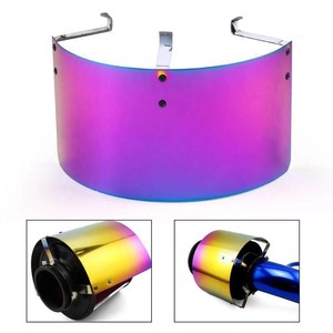 Cubierta Cónica Universal para Toma de Aire de Carreras, Protector de Aislamiento Térmico para Mejora de Automóviles, Acabado Iridiscente Plateado, Soporte Fijo D1352 - Product Image 2