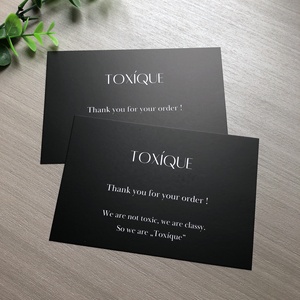 <span class=keywords><strong>Carte</strong></span> de visite personnalisée imprimée CMJN 10*15cm noir mat film de stratification 300gsm papier couché en carton <span class=keywords><strong>carte</strong></span> de remerciement pour votre - Product Image 4