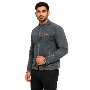 Vestes en jean personnalisées pour hommes – Vente en gros – Veste en jean vintage délavée pour hommes – Bleu, noir, coupe oversize, style streetwear décontracté, OEM - Product Image 1