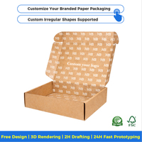 Boîtes d'expédition en carton ondulé imperméables, personnalisées, biodégradables et fabriquées à partir de matériaux recyclés pour l'emballage de produits de beauté et de luxe