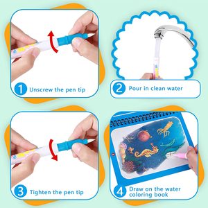 Vente en gros, prix d'usine, vente chaude, dessin à l'eau personnalisé, peinture, livre de gribouillage magique pour enfants - Product Image 2