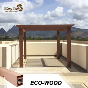 Arbre et pergola en bois WPC 3x3m, gazebo de spa avec éclairage <span class=keywords><strong>LED</strong></span>, structure extérieure écologique - Product Image 4