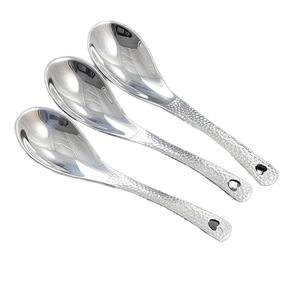 Lot de couverts en acier inoxydable 316 SS bon marché pour mariage, fourchettes et cuillères en acier inoxydable pour table à manger, cuillère avec poignée à motif perlé - Product Image 1