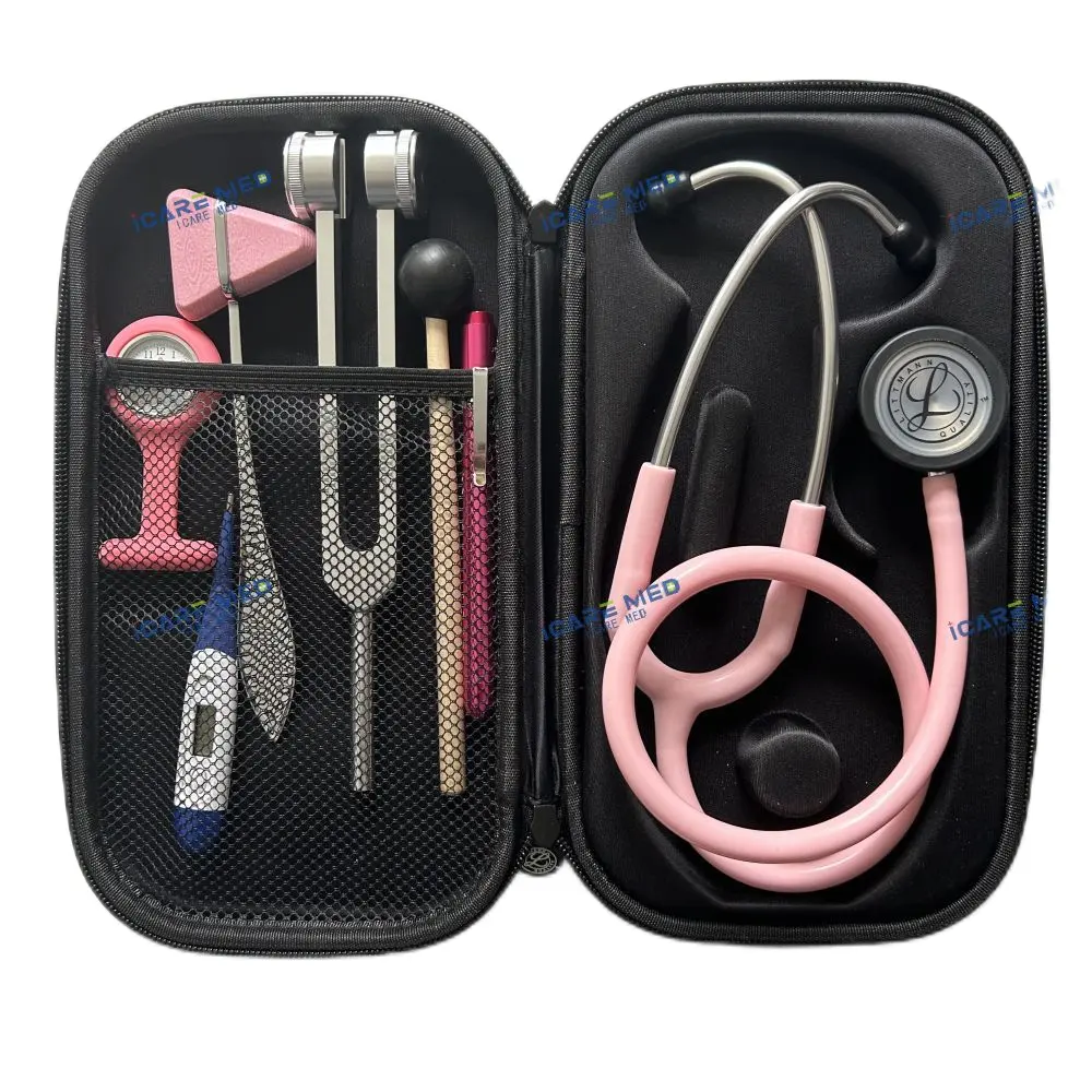 Kits chirurgicaux médicaux de stéthoscope d'instrument de diagnostics avec le sac en nylon pour l'étudiant en médecine