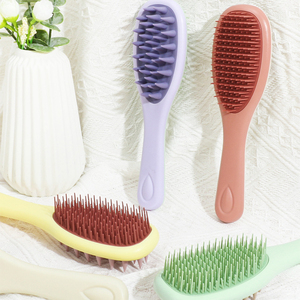 Thiết Kế Mới Hai Mặt Dầu Gội Massager Silicone Detangling Tóc Bàn Chải Tóc Mịn Massage Da Đầu Bàn Chải - Product Image 6