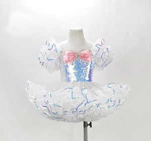 Robe de danse <span class=keywords><strong>tutu</strong></span> <span class=keywords><strong>multicolore</strong></span> pour enfants, robe de ballet pas chère, jupe <span class=keywords><strong>tutu</strong></span> bouffante pour tout-petits, entraînement de compétition, en stock - Product Image 4