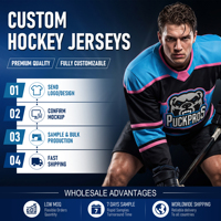 Maillot de hockey de qualité professionnelle, maillot de hockey personnalisé, respirant, uniforme d'équipe pour hommes et femmes, 100% polyester