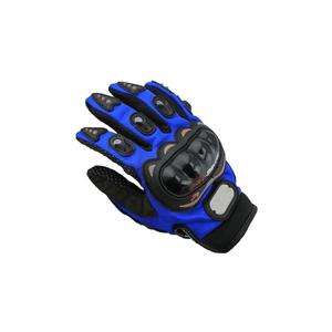 Guanti da moto protetti modello lungo (blu) - Product Image 4