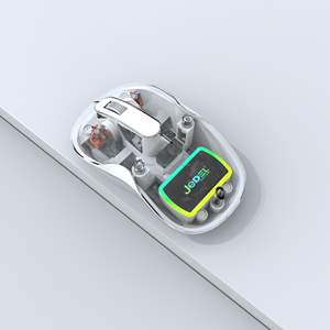 2-In-1 Loại C USB Có Thể Sạc Lại Không Dây Bt Chuột Mini Văn Phòng Chuột Với LED Backlit Logo Chiếu Sáng Từ Trường Hợp Trong Suốt - Product Image 1