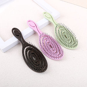 Cepillo de pelo de masaje desenredante con ventilación hueca de Wheatstraw para mujeres, cepillos alisadores para rectos y rizados - Product Image 3