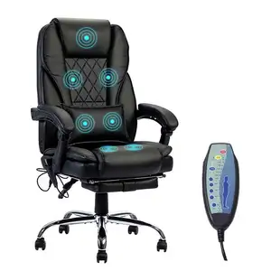 High Back Linkage Armrest Ergonomic Executive Office Leather Massage Chair