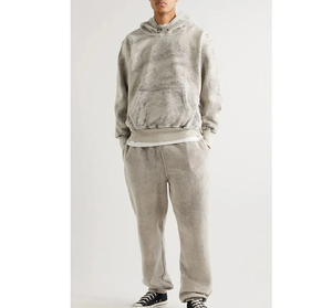 Private Label Casual Men's Two Piece Fleece Training Tracksuit Gym Fitness Streetwear Breathable 100% Premium Polyester/Cotton - Product Image 1