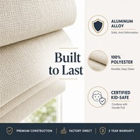 Persianas Romanas Personalizadas, Fabricante OEM ODM, Cortinas Opacas para Ventanas, Motorizadas, Inalámbricas, Ahorro de Energía, Tela de Poliéster, Venta al Por Mayor