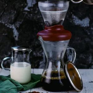 Sıcak ve soğuk buzlu şofben tek fincan kahve damlatıcı seti