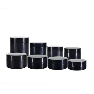 High quality jar 30ml 50ml 60ml 80ml 100ml 200ml 250ml 500ml black PET plastic jar