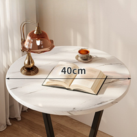 Mesa de Centro Moderna y Compacta para Sala de Estar y Balcón Fácil de Limpiar Material de Tablero de Densidad