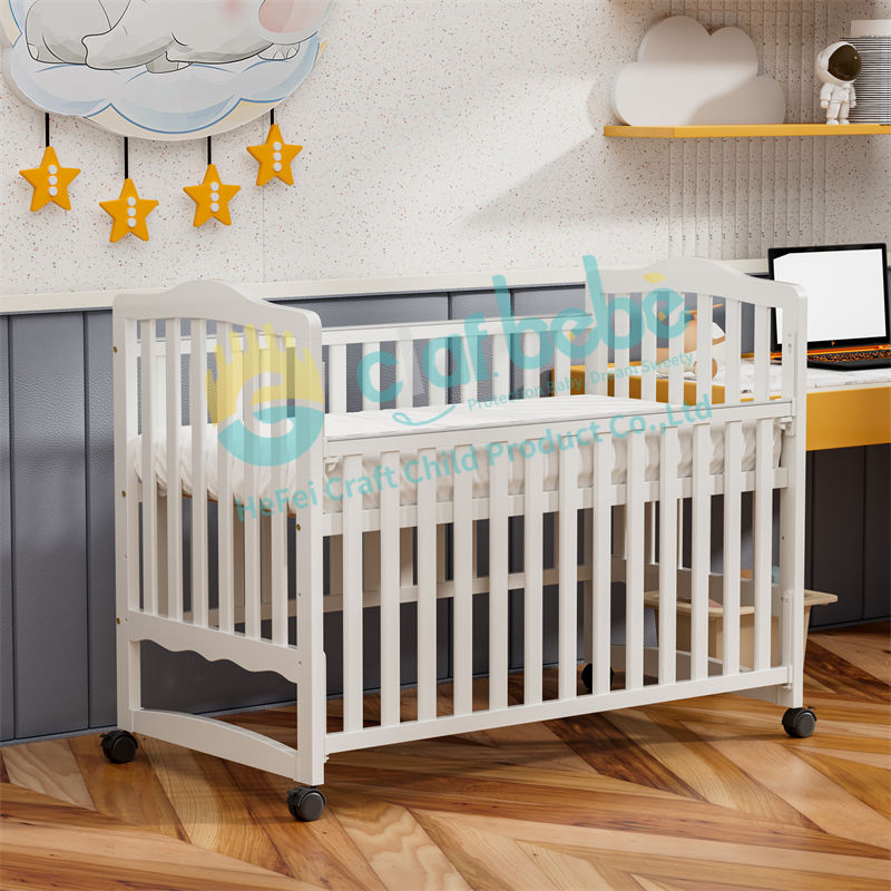 Furniture Adult Baby Cot Baby Cribs Connect Bed Modern Functional
