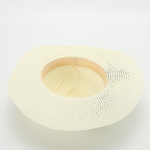 Chapeau de soleil à visière rayée en papier pour femme, style pêcheur, avec nœud fleuri français, cadeau Fête des Mères, pour tête de 56-58 cm - Product Image 5