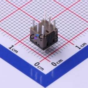 TK-6580D-2 Push Button Switch Through hole Component (THT) Switch Double Pole Double Throw No Lock Square Button Through Hole - Product Image 2