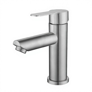 Grifo de Lavabo Moderno Negro con Válvula Cerámica, Monomando de Sobremesa con Control de Caudal y Protección Contra Agua Caliente - Product Image 2