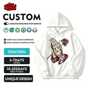 Sudaderas con Capucha Situxi para Hombre, Personalizadas con Estampado Puff, Estilo Streetwear, Lavado Ácido, Vintage, OEM, de Gran Peso - Product Image 1