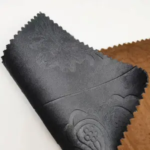 Dokuma olmayan destek kumaşı ile yeni stil % 100% Polyester kabartmalı hollanda kadife