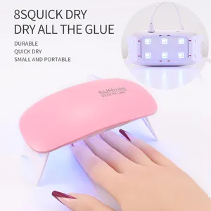 6W Mini Nail Dryer Machine portatile 6 LED UV Manicure lampada uso domestico Nail lampada per asciugatura smalto smalto con cavo USB