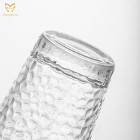 Verres à eau de style japonais à bord doré et à motif marteau Coupe en relief Verre Highball en cristal clair