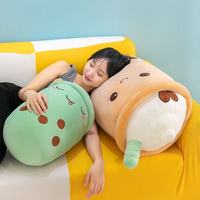 Coussin en peluche Boba en forme de tasse de thé au lait, super mignon et créatif, en coton PP ultra doux, personnalisable, anti-stress, pour Pâques, vente en gros