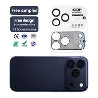 Pelindung Lensa Kamera Ponsel 2-In-1 Lapisan Ar Kekerasan 9H Bingkai Baja Tahan Karat Pvd 0.1Mm Tipis Anti-sidik Jari Anti-minyak