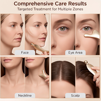 Rouleau de massage facial et planche Gua Sha en alliage de zinc, couleur or rose, avec logo personnalisé, pour drainage lymphatique, anti-âge et raffermissement du cou, OEM