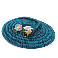 Tuyau d'arrosage extensible en caoutchouc de 30 m (100 pi) avec buse anti-UV durable pour le lavage de voitures et l'arrosage des plantes
