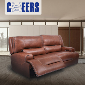 MANWAH CHEERS modern nordic living room furniture sleeper curved lounge corner reclining sofa sets