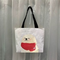 OEM personalizado al por mayor lavado compras lavable Tote Dupont bolsas de papel Kraft reciclado marrón impermeable portátil bolso de hombro
