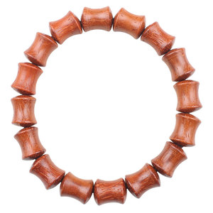 Rosewood <b>Bracelet</b> 10x12mm Bamboo Joint Shape Ethnic Style Unisex Gift Jewelry - Product Image 5