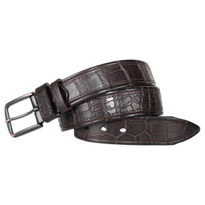 Cinturón de diseñador de cocodrilo para hombre, correa de piel de vaca de grano completo, cinturones de accesorios de cuero genuino de primera capa para cinturón de hombre - Product Image 4