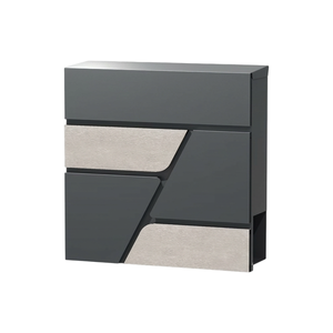Boîte aux lettres murale extérieure en acier galvanisé avec revêtement en poudre, design moderne, étanche, antivol, grande capacité, avec serrure à clé - Product Image 2