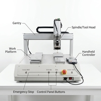 Distributeur automatique de colle UV à double tête et quatre axes avec moteur et système 220V – Machine CNC haute productivité