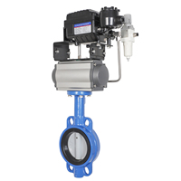 Vanne papillon pneumatique à membrane en acier inoxydable résistant à la corrosion certifiée ISO9001 KXC D371X pour unité FRL d'eau - Vente en gros