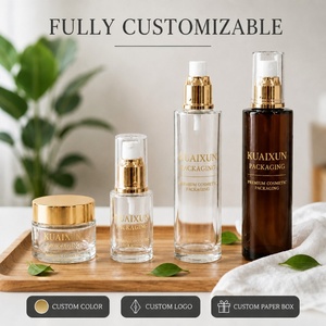 Flacon compte-gouttes de luxe en verre ambré dépoli pour huile essentielle visage et cheveux, 100 ml et 60 ml - Product Image 2